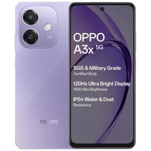 OPPO A3X 5G (Sparkle Black/Starlight White/Starry Purple 4GB RAM, 64/128GB Storage)|6.67” HD+ 120Hz Refresh Rate Screen | 45W SUPERVOOC|